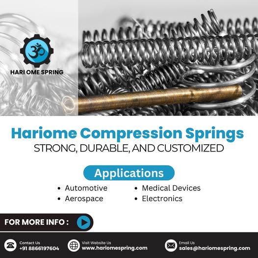 Hariome Compression Springs: Strong, Durable, and Customized Solutions