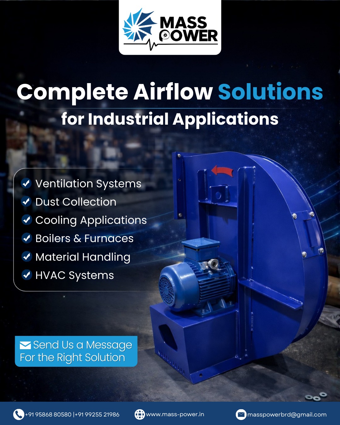 Complete Airflow Solutions for Industrial Applications in India