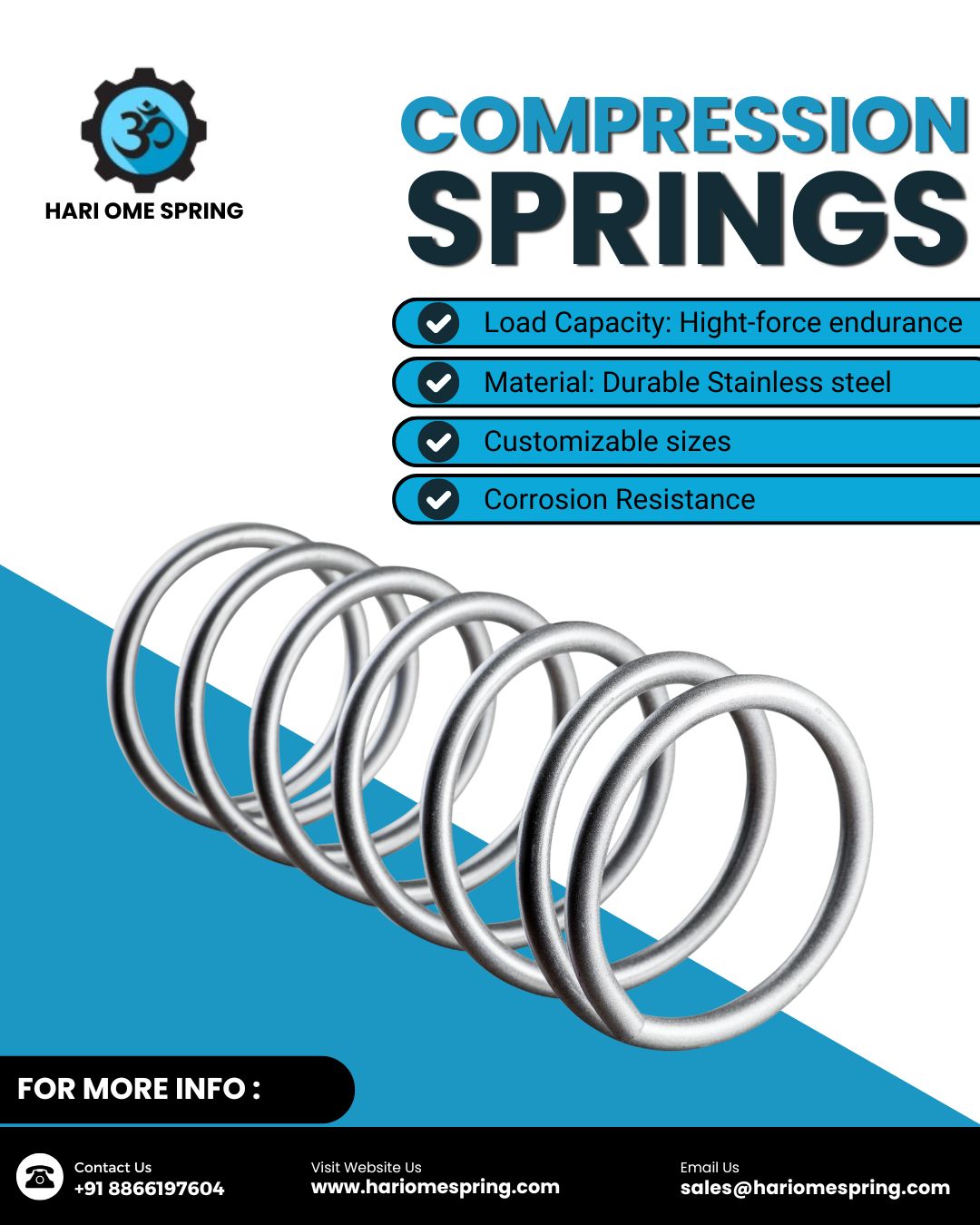 The Ultimate Guide to High-Performance Compression Springs by Hari Ome Spring