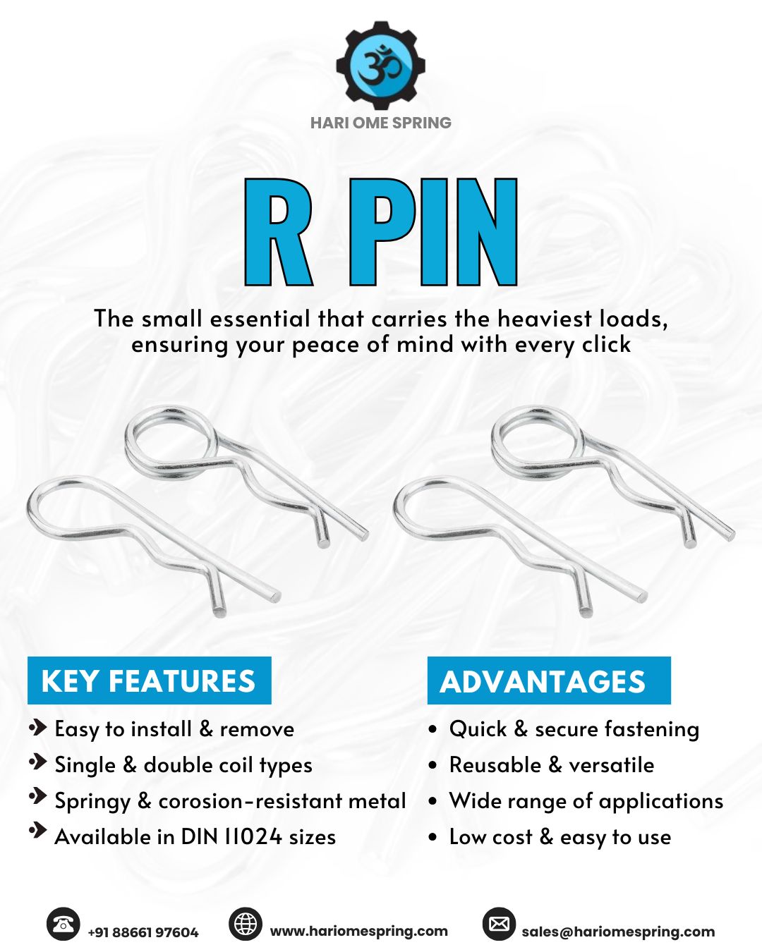 Industrial Hardware Excellence: A Complete Guide to Wire Forms, Long Springs, and R-Pins by Hari Ome Spring
