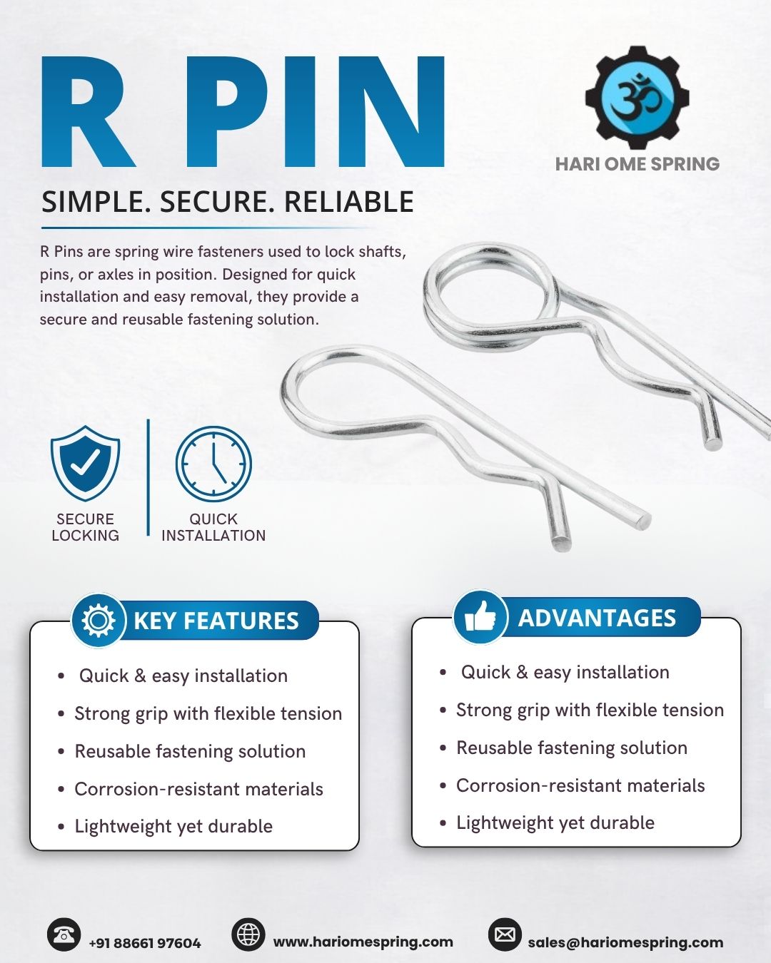 R Pin: Simple, Secure, aur Reliable Fastening Solution